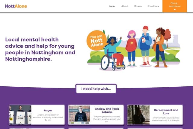 The homepage of the website.