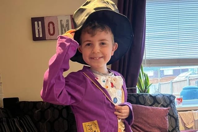 Henry, age 8, from Mansfield Woodhouse, dressed as Willy Wonka.