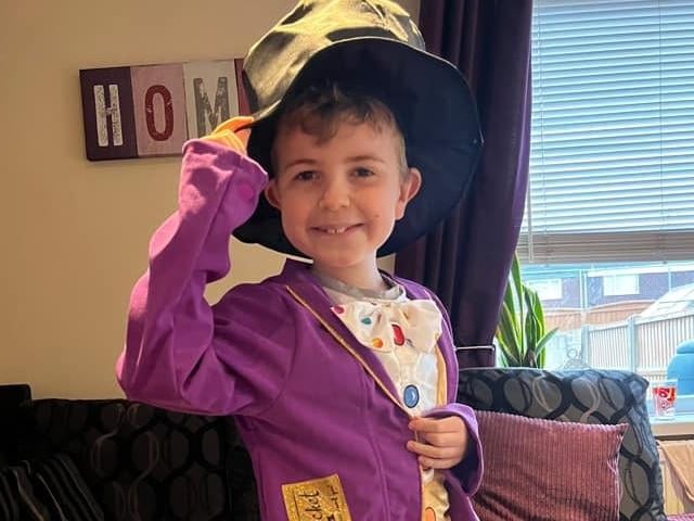 Henry, age 8, from Mansfield Woodhouse, dressed as Willy Wonka.