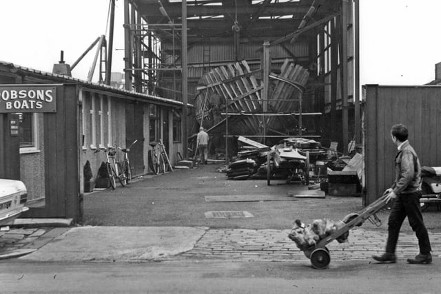 Robsons Boatbuilders in September 1969. Does this scene bring back memories?
