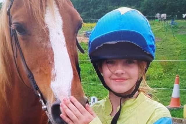 Tianey with her horse Sorrel