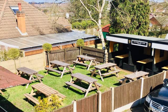 New picnic benches means customers now have a choice of seating options.