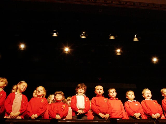 All Saints infant school Huthwaite take to the stage at the Mansfield Music and Drama festival in 2006 at the Verse speaking and drama exams