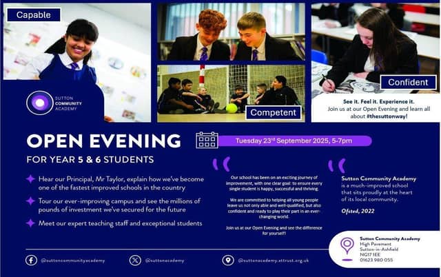 Sutton Community Academy Year 5 & 6 Open Evening