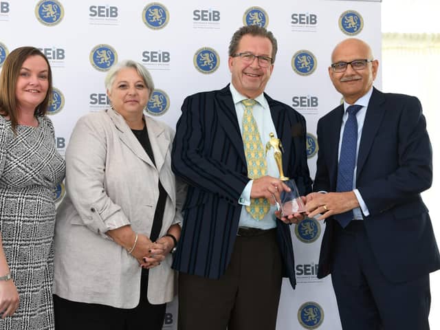 From left, SEIB chief executive officer Suzy Middleton and NAFD president  Kate Edwards, Nigel Lymn Rose, chairman of AW Lymn, and SEIB chief operations officer Bipin Thaker.