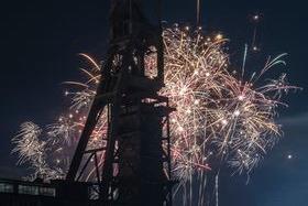 Fireworks could be seen at the Clipstone headstocks