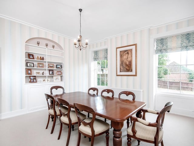 This 8 bed house in Bidbury Lane, Old Bedhampton, is on the market for offers in excess of £1.8m. It is listed by Fine and Country.