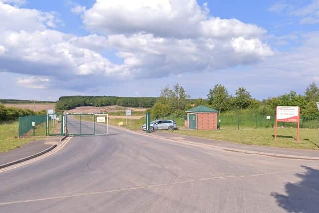 The entrance to Two Oaks Quarry, Coxmoor Road, Sutton.