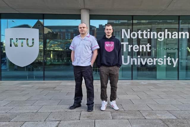 Adrian, left, and Kacper Dzialo are studying the same course at Nottingham Trent University.