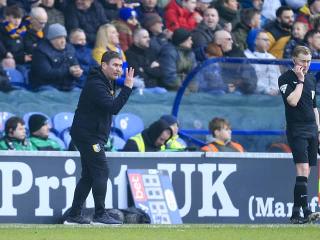 Mansfield Town manager Nigel Clough during the Sky Bet League 2 match against Swindon Town FC at the One Call Stadium, 09 March 2024Photo credit - Chris & Jeanette Holloway / The Bigger Picture.media