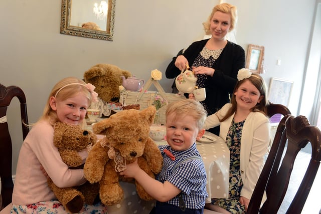 A teddy bears picnic at these vintage tea rooms but who can tell us more about this 2015 scene?