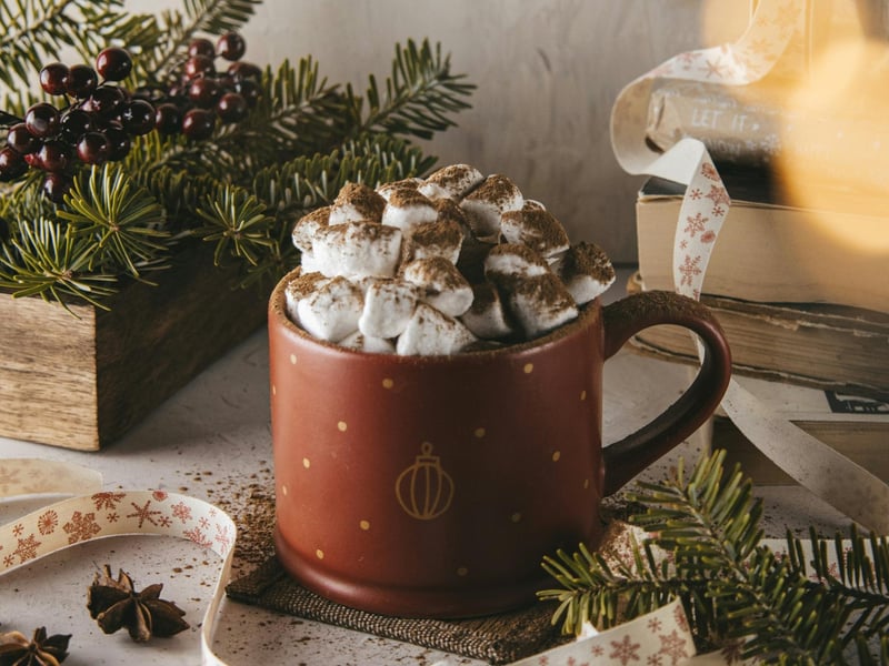 Hot chocolate/cocoa mix in a jar: 1 cup sugar, 1 cup unsweetened hot Chocolate or cocoa powder, 1/2 cup powdered milk, 1/2 cup chocolate chips, 1 to 1 1/2 cups mini marshmallows. Using a wide-mouth funnel, layer the ingredients into two 16 oz jars in the order listed above to create distinct bands of color. Seal the jars with lids. Attach a gift tag with instructions: "Mix 1/4 cup of the hot cocoa mix with 8 ounces of hot water or warm milk and stir well." Decorate the jar with festive ribbon or twine.