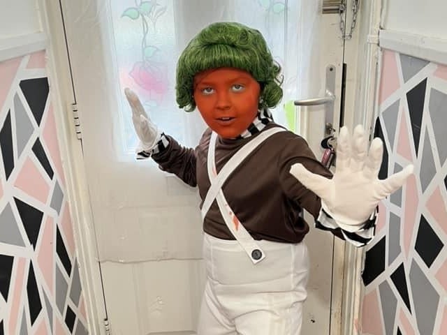Rachel Smyth sent us this picture of a young Oompa-Loompa