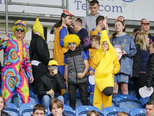 Mansfield Town fans who made the final day of the season trip to Colchester United.