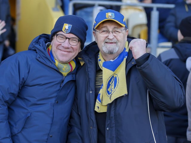 Mansfield Town fans ahead of the victory over Notts County.