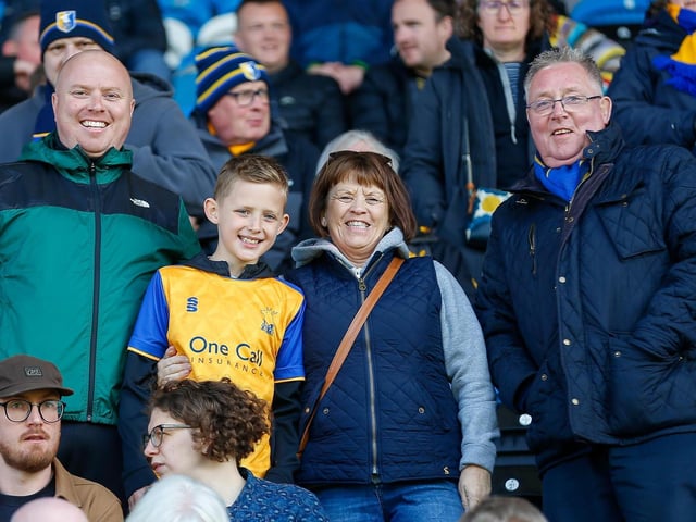 A disappointing day for these Mansfield Town fans.
