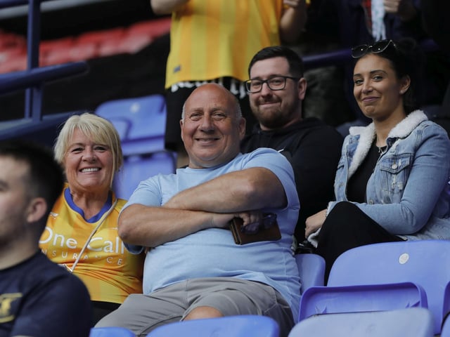 Stags fans at Bolton on Tuesday.