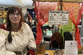 Gypsy witch Vala Stiorra was on hand to provide palm, crystal ball and tea leaf readings.