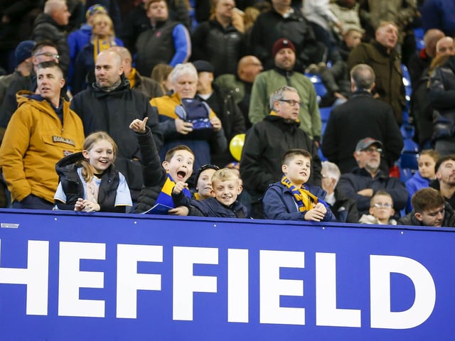 Stags fans during the Emirates FA Cup Second Round match against Sheffield Wednesday at Hillsborough.