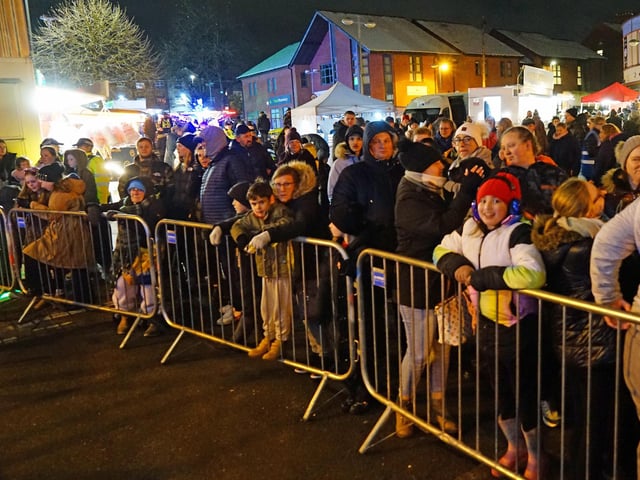 A big crowd gathered in the town centre for the event.
