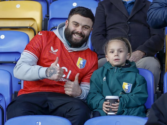 Mansfield Town fans in the stands at AFC Wimbledon.