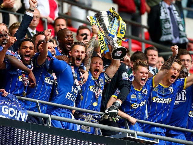 AFC Wimbledon beat Plymouth 2-0 at Wembley. Six points separated the sides in the regular season.