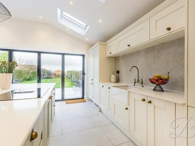 The home is flooded with natural light throughout