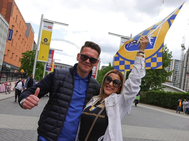 Stags fans enjoy the pre-match atmosphere.
