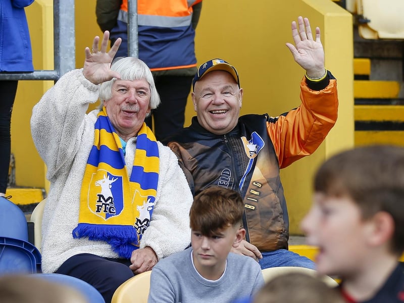 Mansfield Town fans at the draw with AFC Wimbledon.