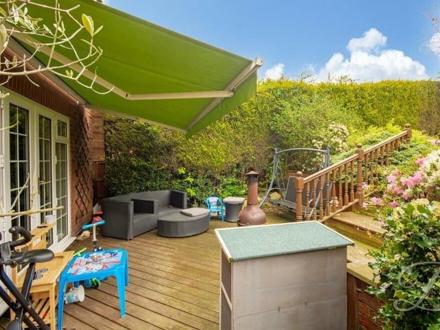 Another cosy corner of the garden at the £475,000 Forest Town property.