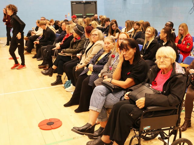 Students' families were invited to the college's fifth Remembrance Day parade