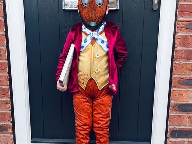 Fox socks for James aged three.