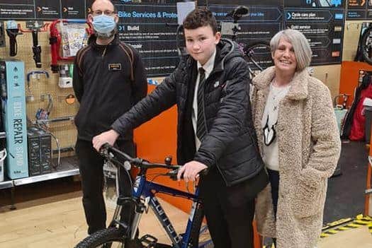 Halfords at Sutton donated a new bike