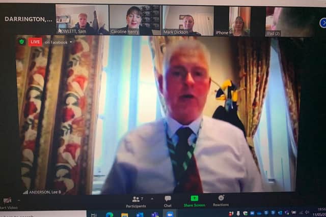 Ashfield MP Lee Anderson during a live Facebook discussion over dog thefts