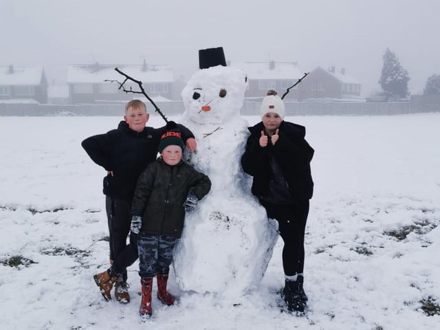 Snowy scenes in Rainworth.