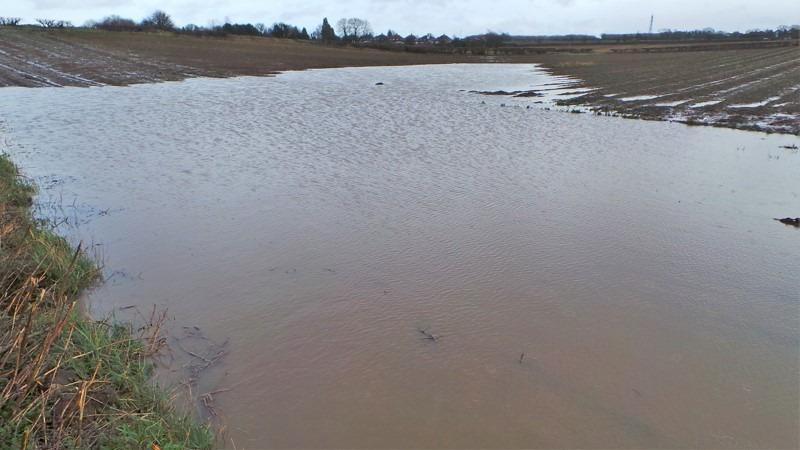 Flooding on Becks Lane, Mansfield, in 2016