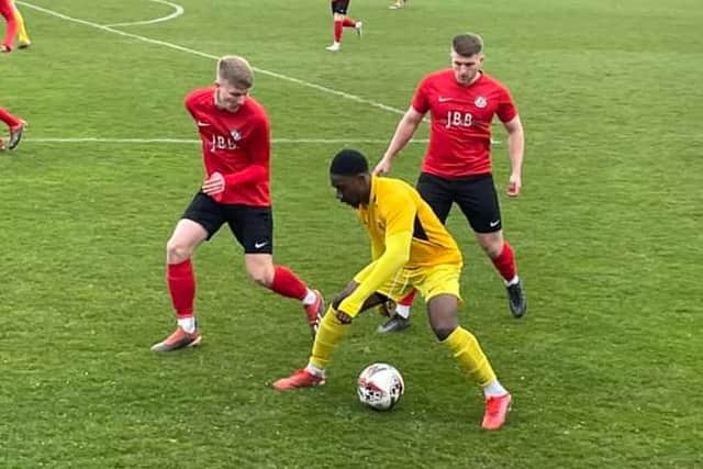 Action from Saturday's game as Shirebrook visited Parkgate.