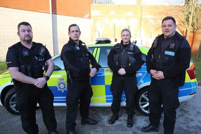 Nottinghamshire knife crime team patrolled the Mansfield area.