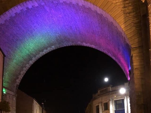 The lovely lights of the viaduct in Mansfield town centre. Thank you for sharing.