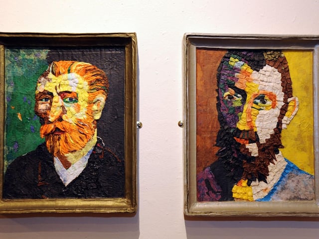 Phillip Cox papier mache sculpture exhibition at the Mansfield Museum.