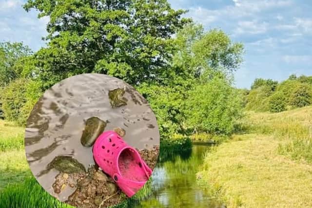 A warning has been issued for littering at a beauty spot in Warsop after a video surfaced on social media showing a ‘croc’ in the river.