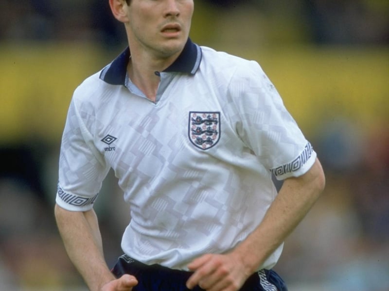 Nigel Clough is pictured here playing for England B during a match against Iceland at Wembley in 1991. He played his final match for the senior team against Germany on 19 June 1993.