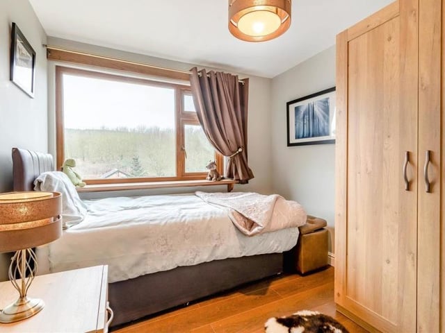 This is the last of the four bedrooms to look at. Again, there is ample space for a wardrobe and other bedroom furniture.