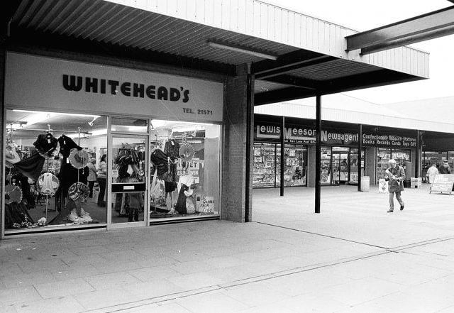 Remember this? Oak Tree Lane shops, 1982.