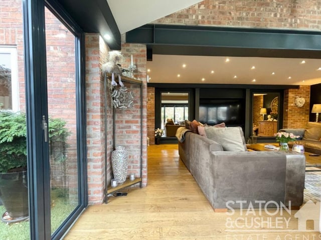 A close-up of the doors that lead to the garden and effectively connect the interior of the £725,000 property to its lovely grounds outside.