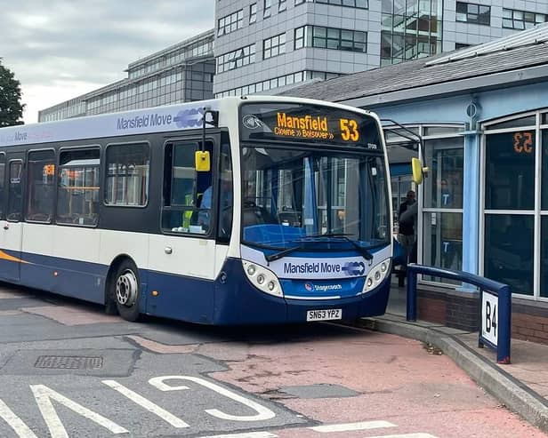 A Stagecoach bus in Mansfield.