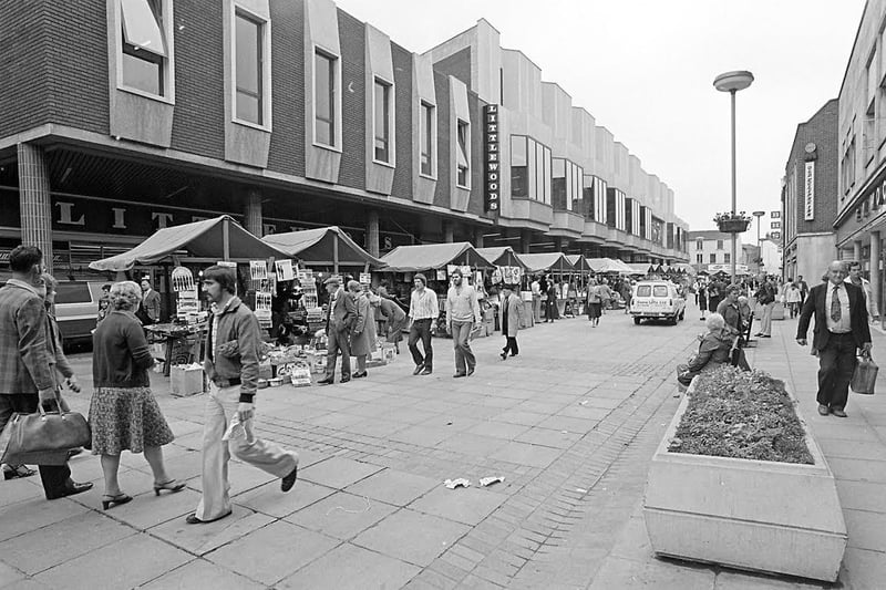 Once home to Littlewoods and busy market stalls, West Gate looks a little different now, four decades on.