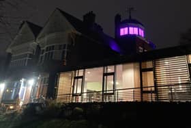 The family chose to light the tower purple as it was Ian's favourite colour.
