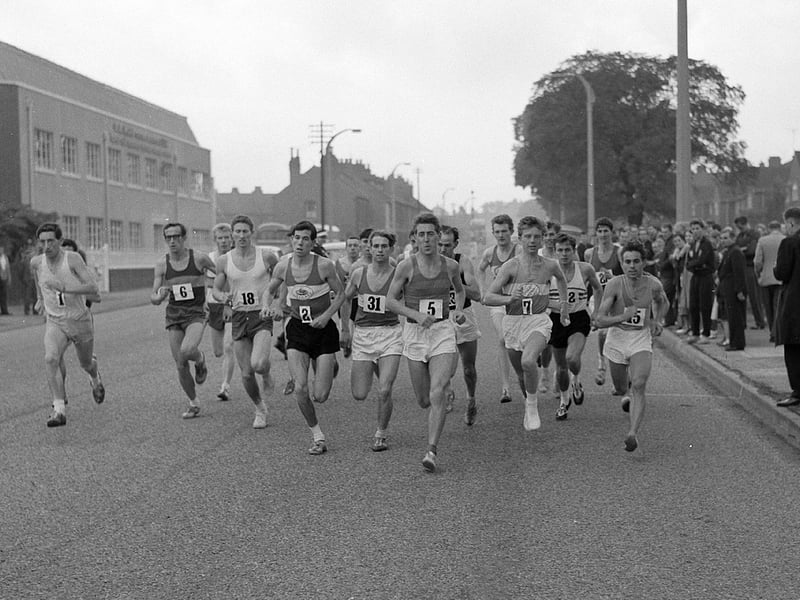 Sutton Harriers go for a run in 1963.