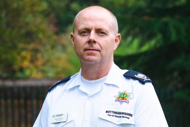 Area Manager Mick Sharman, Nottinghamshire Fire & Rescue Service area manager for response.